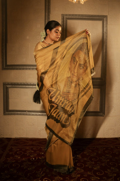 Umrao Jaan Gold Tissue Saree