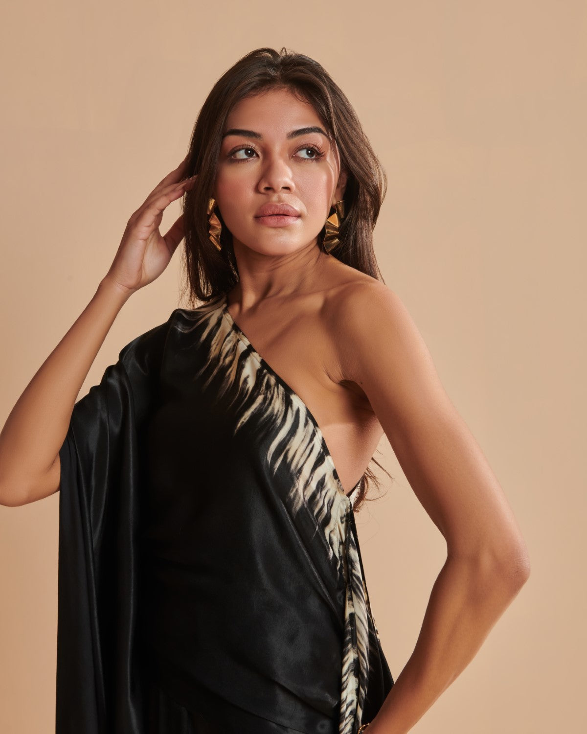 Ohana Black Silk Co-ord Set