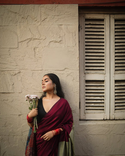 Beet Office Cotton Saree