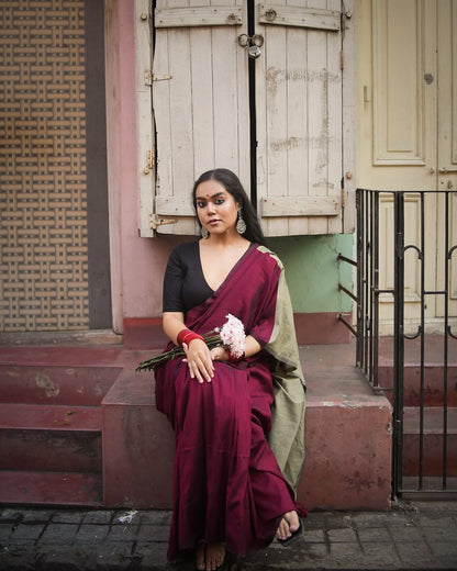 Beet Office Cotton Saree
