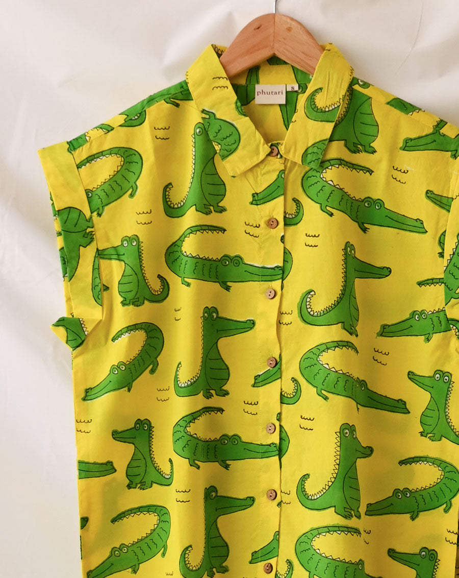 Agar Magar Shortees - Crocodile Print