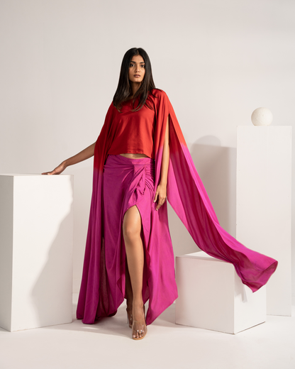 Myra Pink & Red Co-ord Set