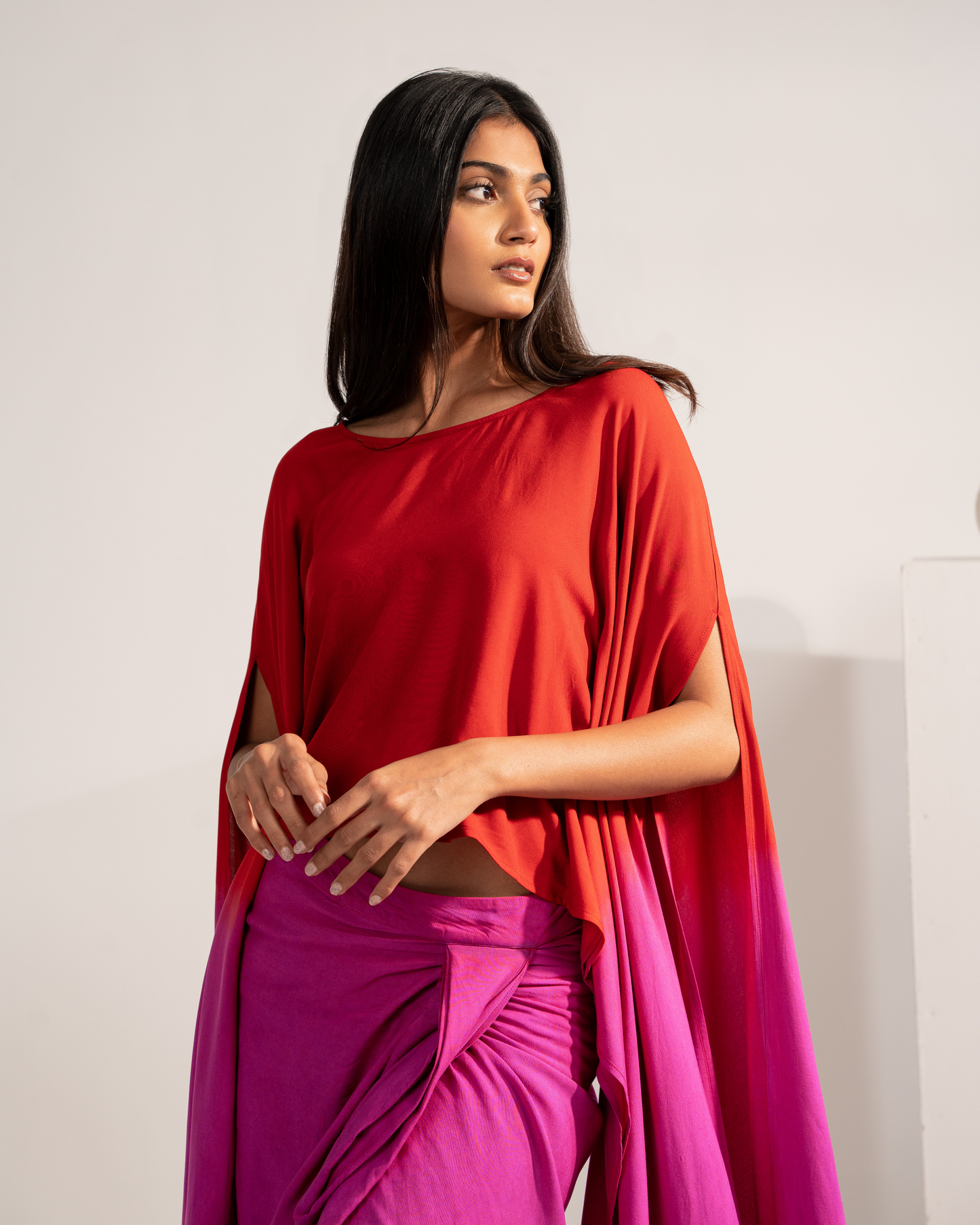 Myra Pink & Red Co-ord Set