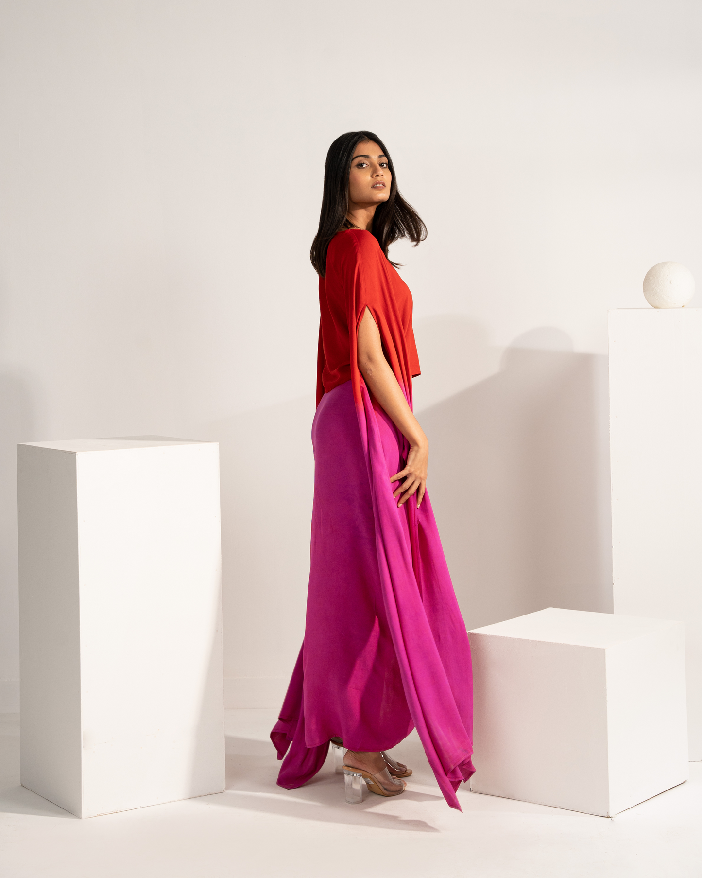 Myra Pink & Red Co-ord Set