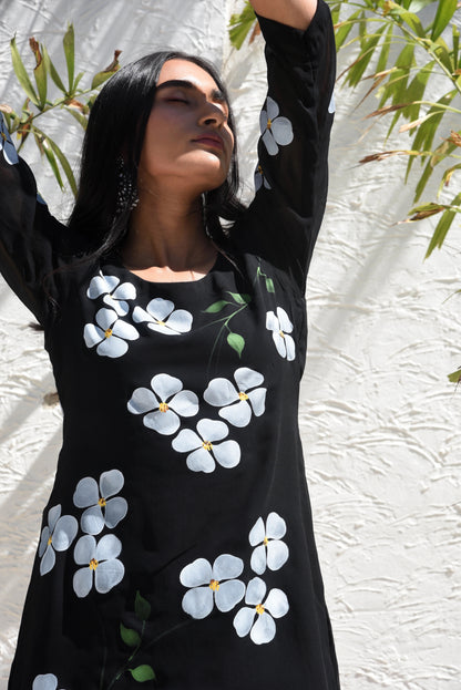 Dogwood Sharara Set in Black