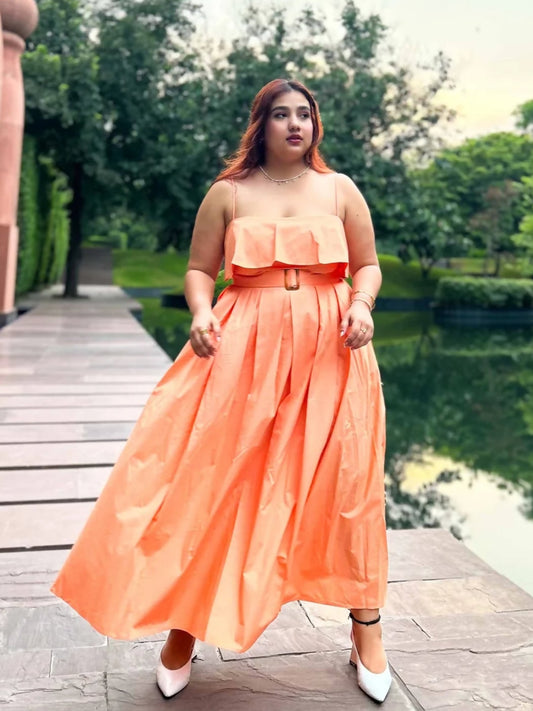 Peach Blossom Maxi Dress
