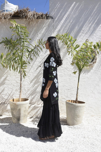 Dogwood Sharara Set in Black