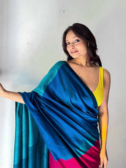 Hues of Colors Office Cotton Saree