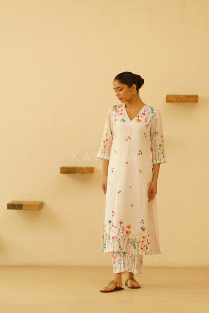 Zara Embroidered Kurta Set