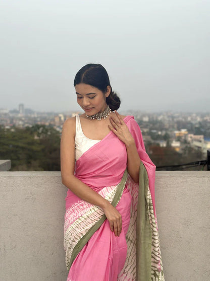 Gulmohar Shibori Saree