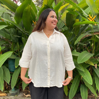 Tara White Cotton Shirt