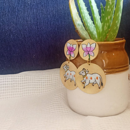 Pichwai Handpainted Earring