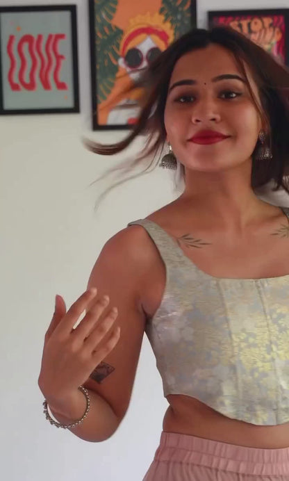 Tara Banaras Silk Corset