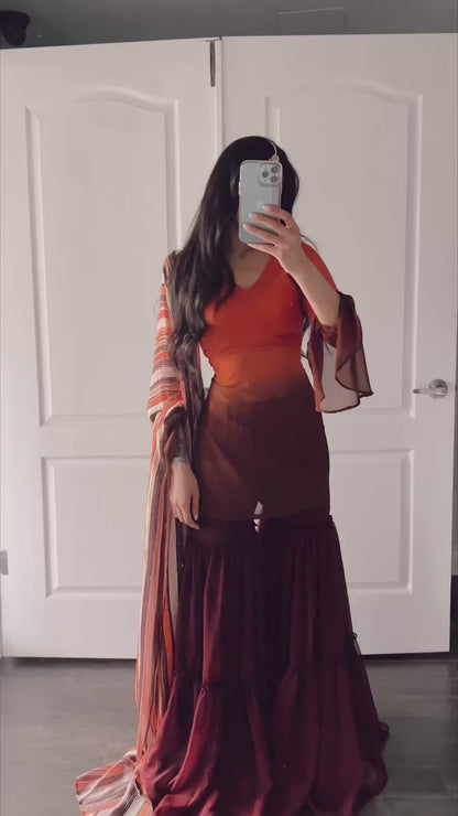Double Dye Sharara Set