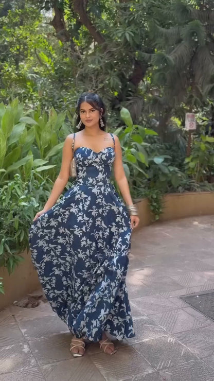 Corset Indigo Cotton Dress