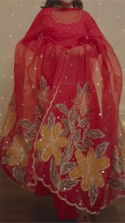 Suhag Hand Embroidered Anarkali Suit Set