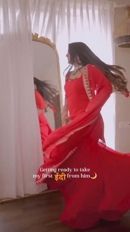 Mehfil Georgette Sharara Set