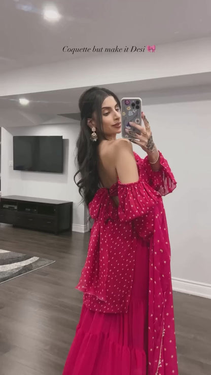 Vaanya 3 Layer Sharara Set