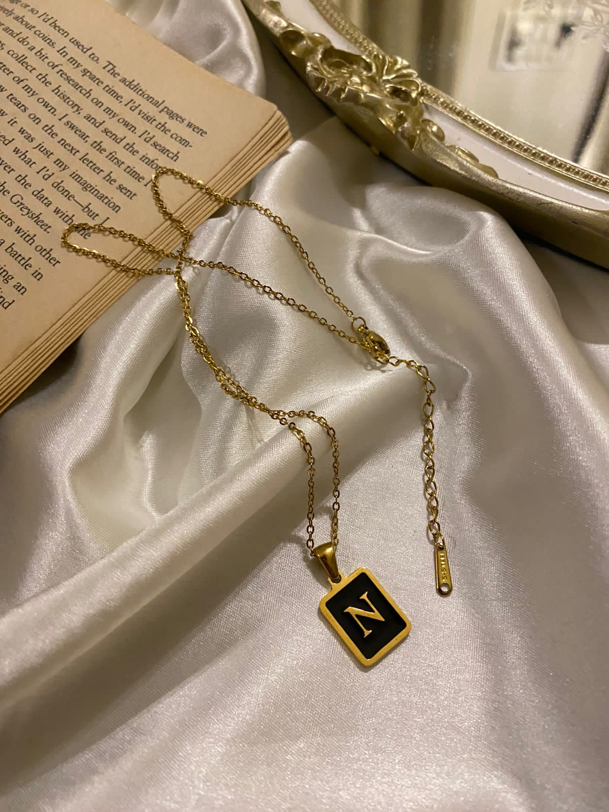 Engrave Delight Classic Black Alphabet Pendants (A-Z)