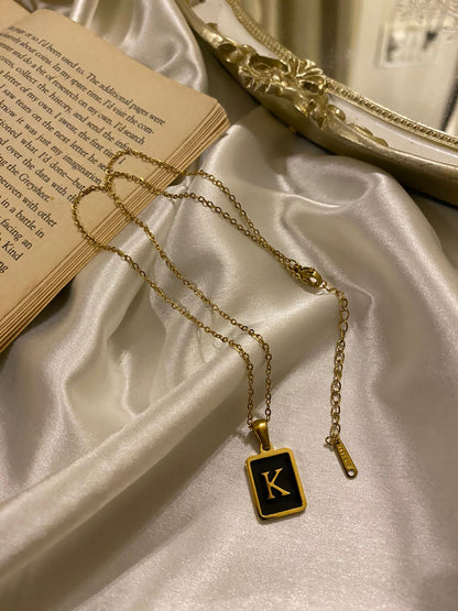 Engrave Delight Classic Black Alphabet Pendants (A-Z)