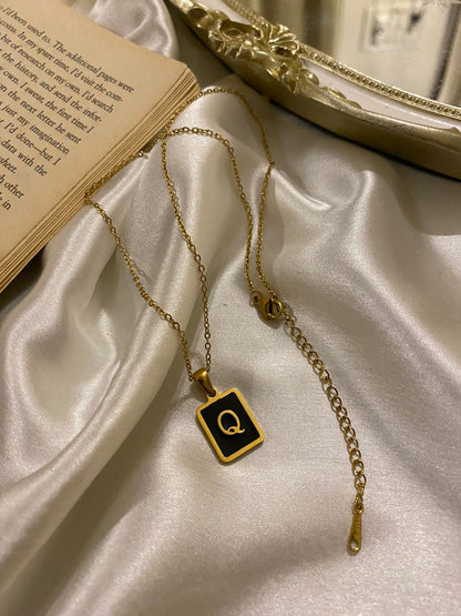 Engrave Delight Classic Black Alphabet Pendants (A-Z)