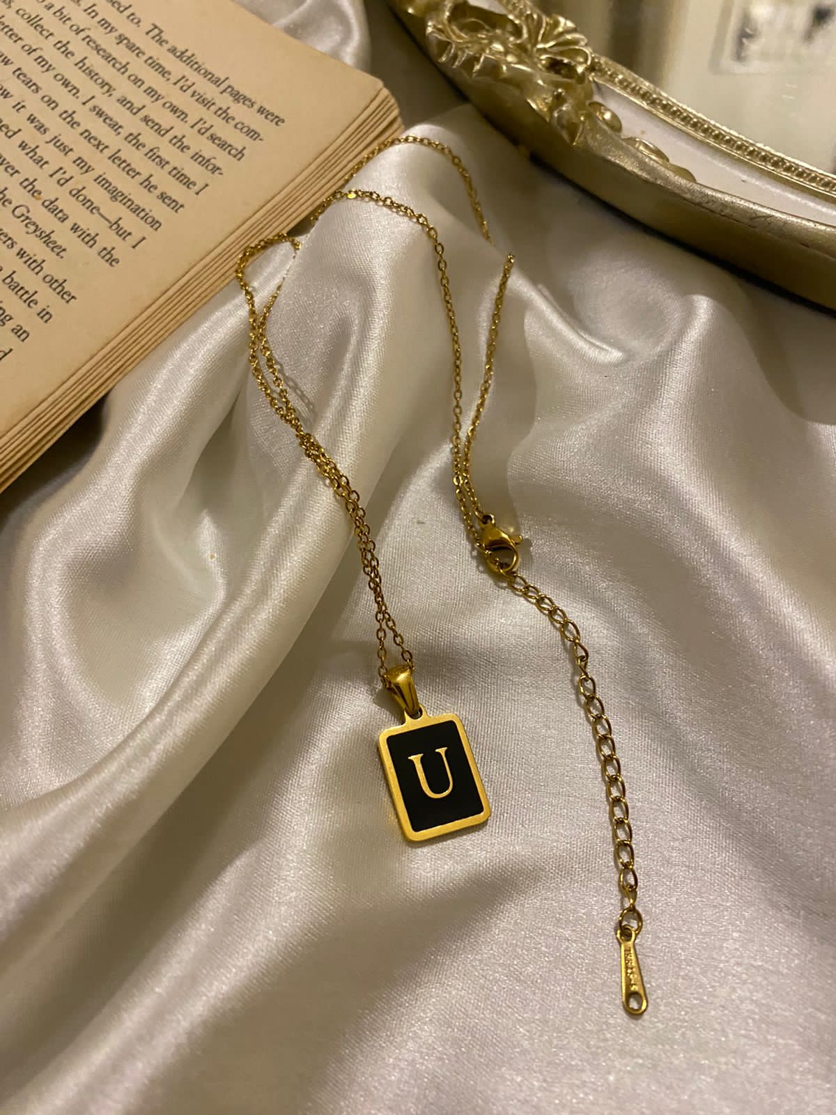 Engrave Delight Classic Black Alphabet Pendants (A-Z)