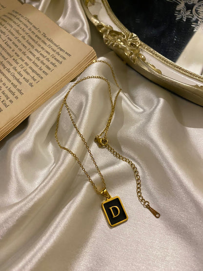 Engrave Delight Classic Black Alphabet Pendants (A-Z)