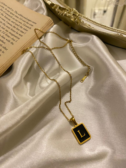 Engrave Delight Classic Black Alphabet Pendants (A-Z)
