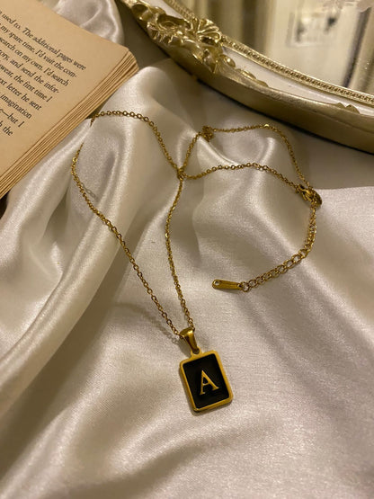Engrave Delight Classic Black Alphabet Pendants (A-Z)