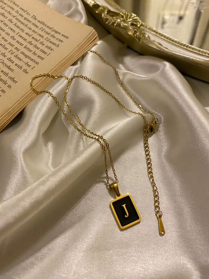 Engrave Delight Classic Black Alphabet Pendants (A-Z)