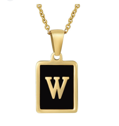 Engrave Delight Classic Black Alphabet Pendants (A-Z)