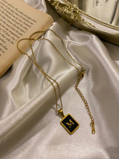 Engrave Delight Classic Black Alphabet Pendants (A-Z)