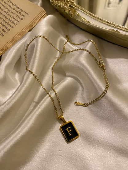 Engrave Delight Classic Black Alphabet Pendants (A-Z)