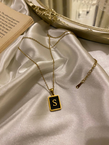 Engrave Delight Classic Black Alphabet Pendants (A-Z)