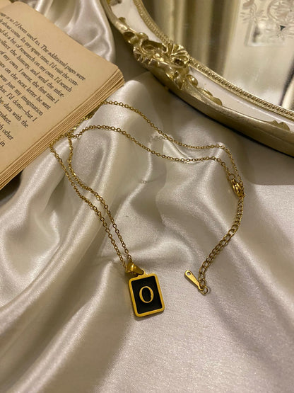 Engrave Delight Classic Black Alphabet Pendants (A-Z)