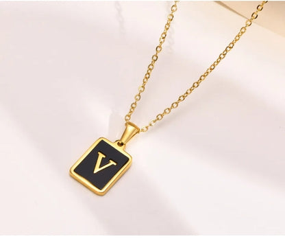 Engrave Delight Classic Black Alphabet Pendants (A-Z)
