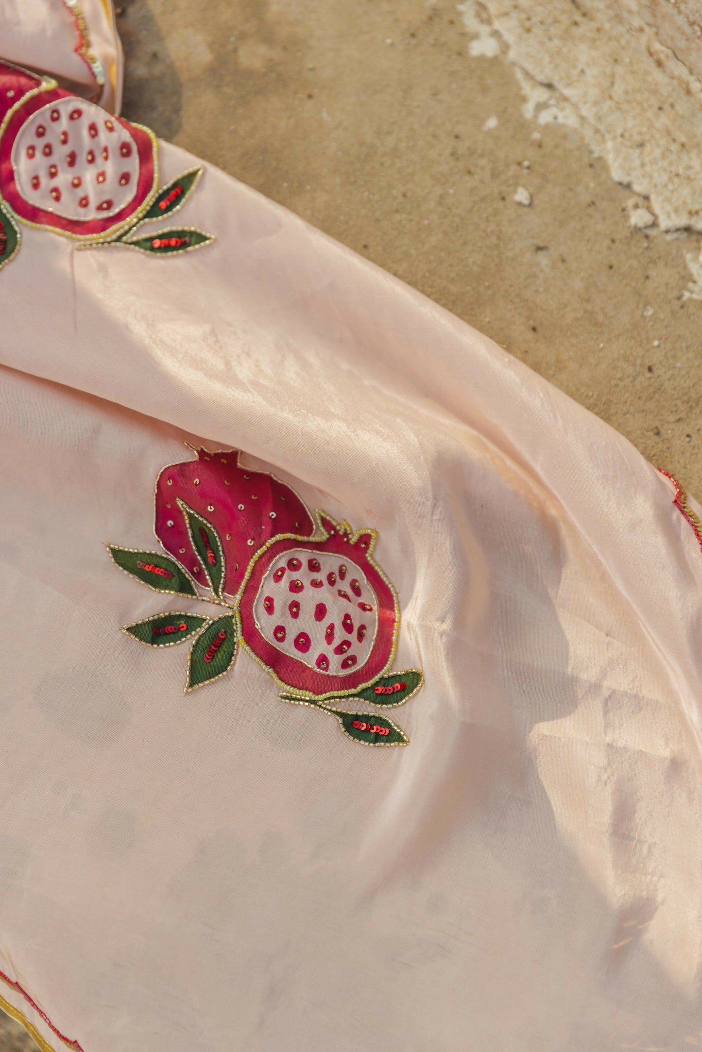 Chandra - Anar Hand painted Saree
