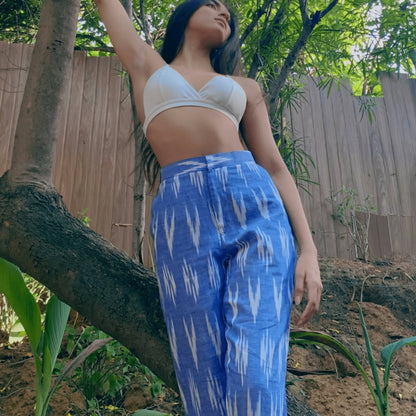 Willow Blue Cotton Pants
