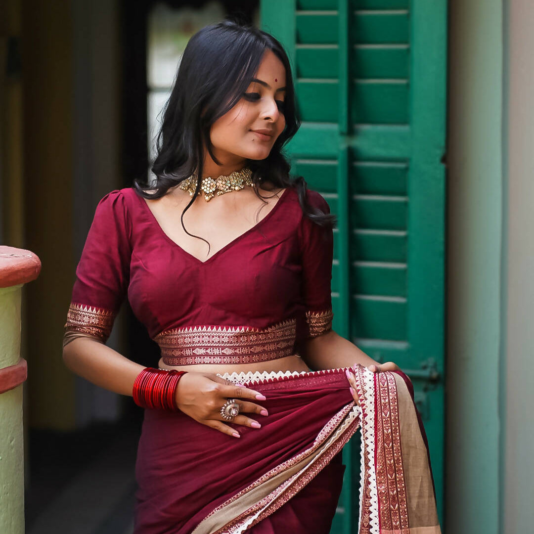 Joyful Maroon Blouse