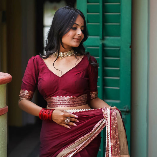 Joyful Maroon Blouse