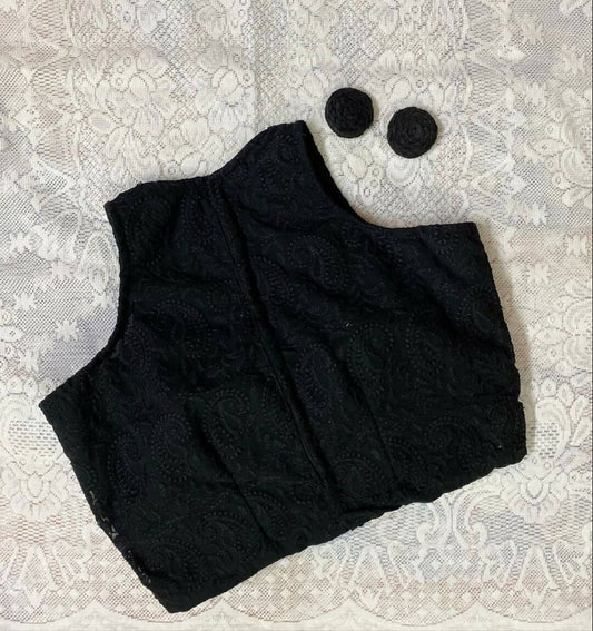 Jasmine Black Sleeveless Blouse