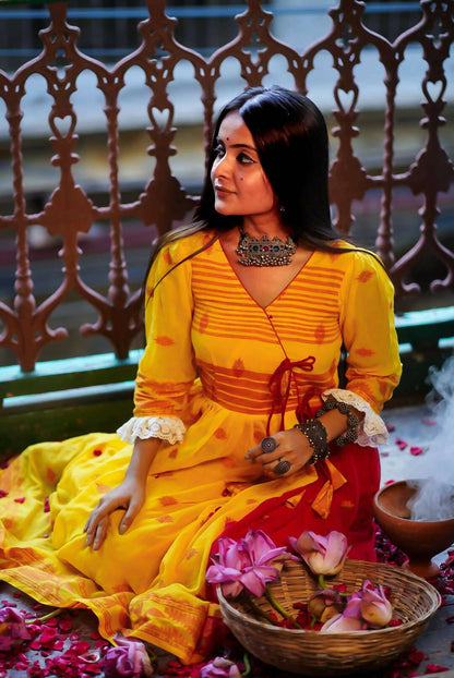 Godhuli Knot Tie-Up Dress