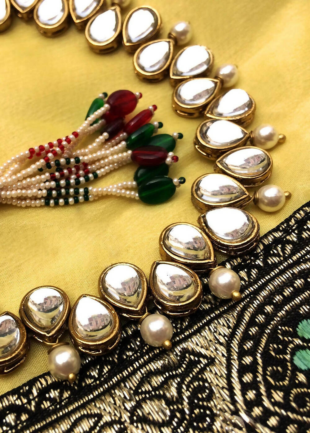 Kundan and Pearl Necklace - Small