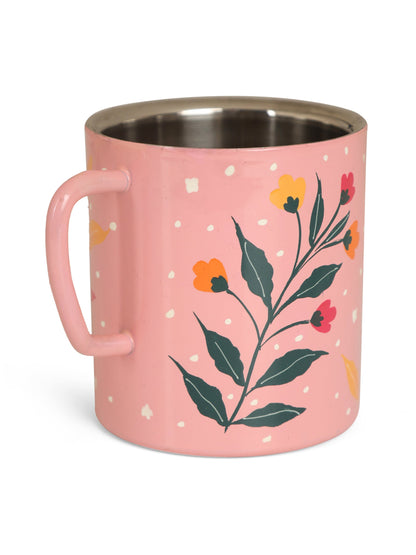 Blooming Pink Double Walled Coffe Mug