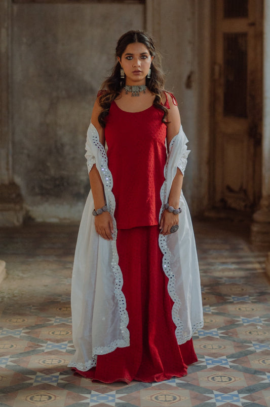 Rooh-Afsaana Chikankari Lehenga Set