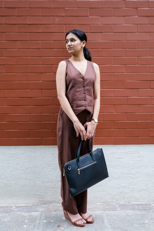 Mocha Linen Coord Set