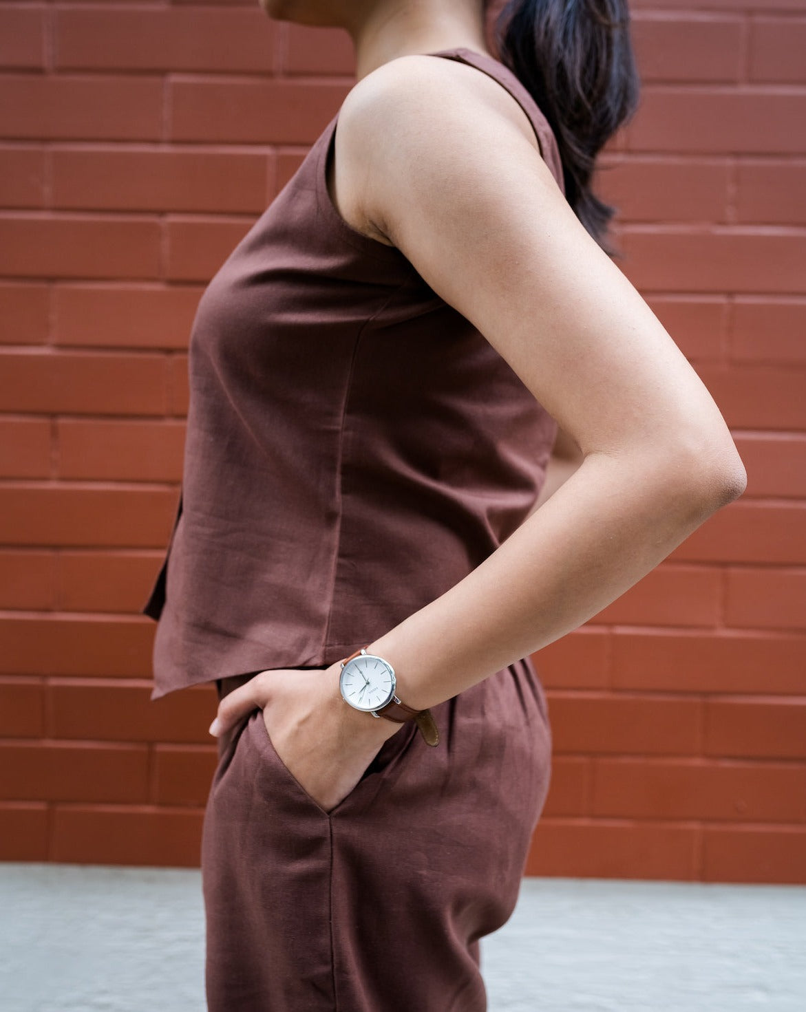 Mocha Linen Coord Set