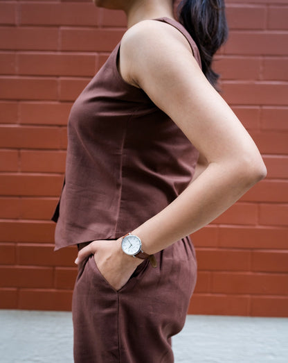 Mocha Linen Coord Set