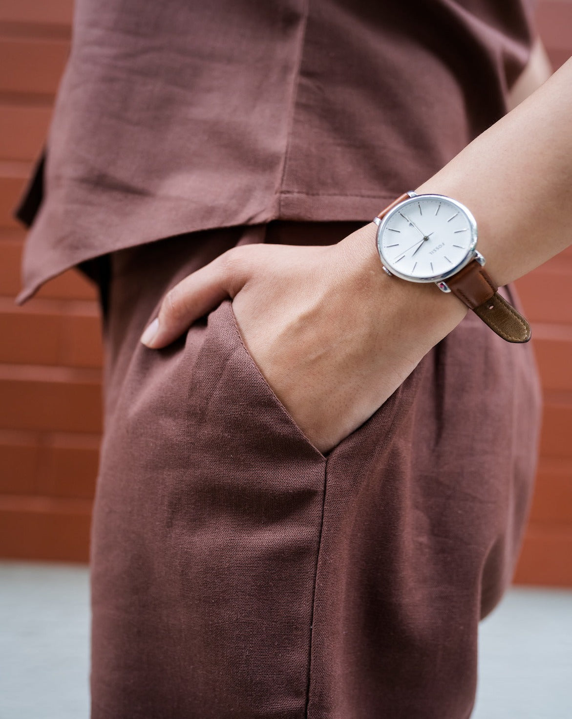 Mocha Linen Coord Set