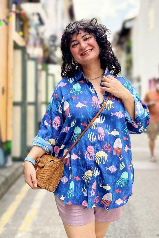 Bake Day Oversized Jumpin' Jellyfish Shirt